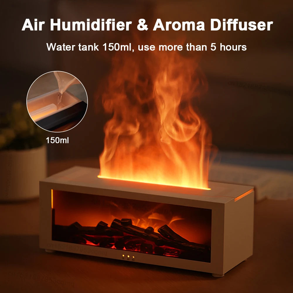 FlameGlow™ 3D Fireplace Aroma Diffuser