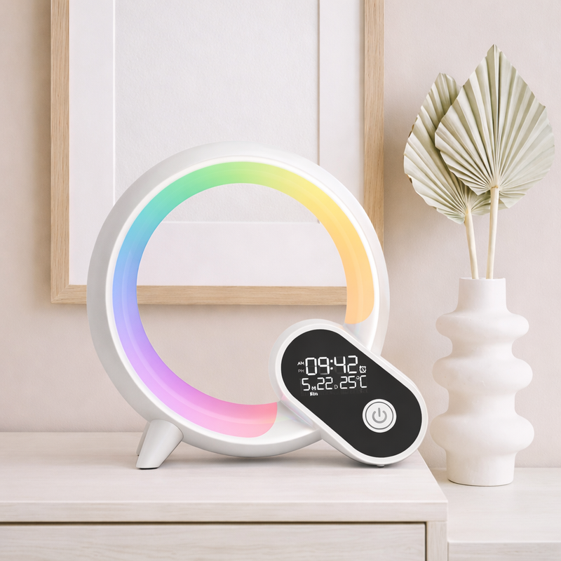 HaloGlow™ Smart RGB Desk Lamp with Clock